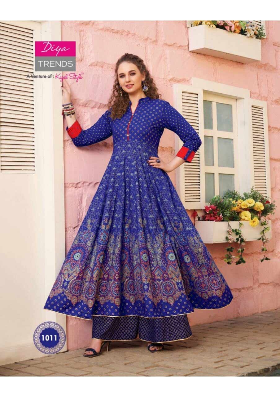 Diya Florence Vol-1 Rayon Cotton Kurti Supplier Diya Florence Vol-1 Rayon Cotton Kurti Supplier